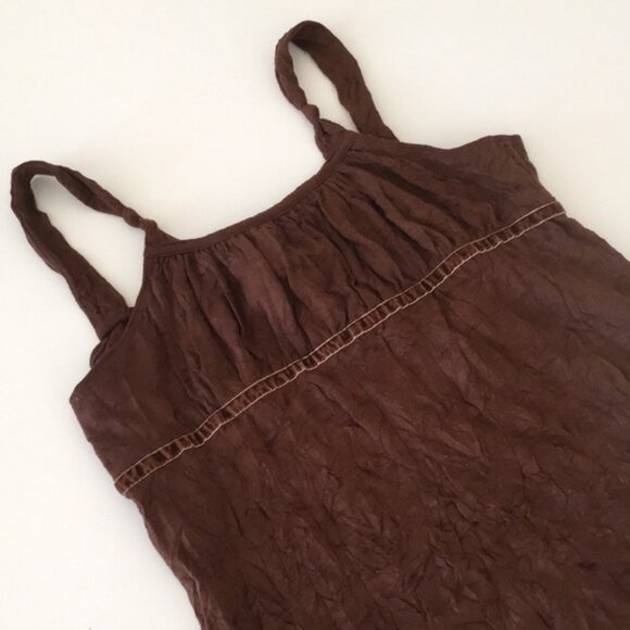 Xhilaration Babydoll Y2K Camisole Tank Top Brown Large - Picture 9 of 11